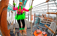 Hen party climbing at Ratho wall Edinburgh