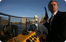 London stag party idea: Thames Rib Experience james bond boat ride