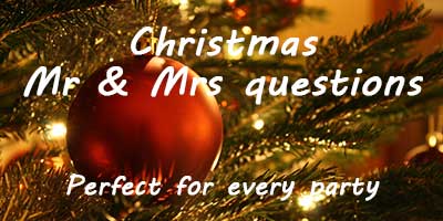 Christmas Mr and Mrs Questions