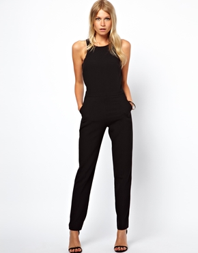 asos jumpsuit with racer detail